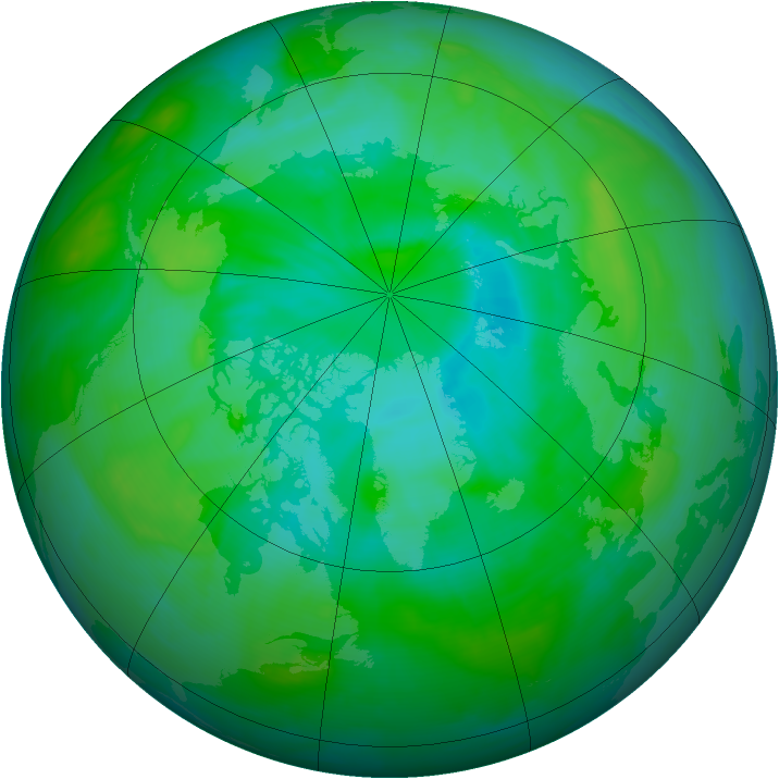 Arctic ozone map for 04 August 2008